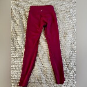 Lululemon Raspberry Leggings Sz 6